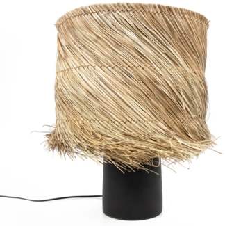 Die Pandan Tischlampe - Schwarz Natur - Schwarz Natur - 40x40x55cm