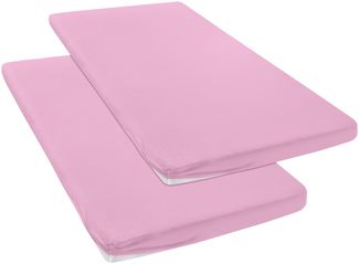 OTTO home Spannbettlaken Physalis Topper COMFORT, 100% Baumwolle, 150 g/m², Jersey, Gummizug: rundum, (2 Stück), Baumwolle, Matratzen bis 10 cm Höhe, Bettlaken, Spannbetttuch, Laken