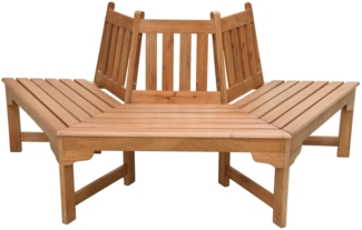 Garden Pleasure Eukalyptus Baumbankhälfte ONTARIO Beige Baumbank Bank Sitzbank