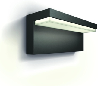 Philips LED Außenwandleuchte Bustan anthrazit warmweiß