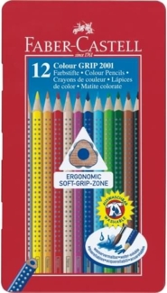 Faber Castell Farbstifte Colour Grip VE=12-er Metall-Etui