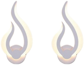 LETGOSPT Wandleuchte LED Wandleuchte 9W, Flammen Wandlampe, Dekorative Wandlampen Innen, LED fest integriert, Warmweiß, Höhe 34cm,Flammenform,Acryl,LED Wandleuchte