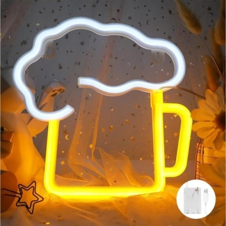 autolock LED-Lichterkette Bar Leuchtreklame Deko LED Neonlicht Zeichen Licht,Bar, Zubehör für Bar Pub Weihnachten Festival Party Sign