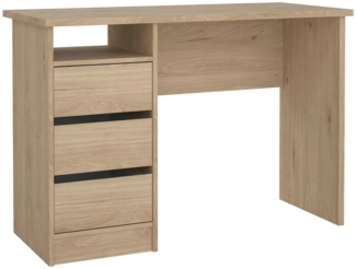 Dmora Schreibtisch Huaning, Mehrzweckschreibtisch, Bürotisch für PC, Eckschreibtisch, 110x49 h76 cm, Eiche