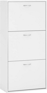 Woltu Schuhschrank (1-St) mit 3 Regale, verstellbaren Trennwänden, für 14-18 Paar Schuhe