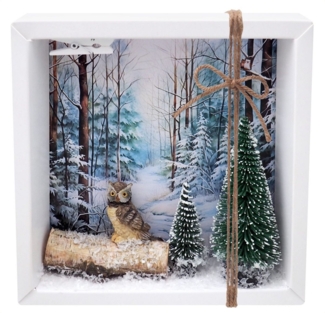 ZauberDeko Geschenkbox Geldgeschenk Verpackung Weihnachten Eule Wald Geschenk Gutschein