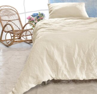 Wohnen und Accessoires GmbH & Co. KG Bettwäsche Leinen Bettwäsche-Set Sintra 100% Leinen - hergestellt in Portugal, 2 teilig, 100% Leinen