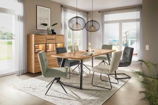 set one by Musterring Esszimmerstuhl Tracy, 2er-Set, Stativgestell schwarz, Sitz aus Webstoff, B52 x T65 cm