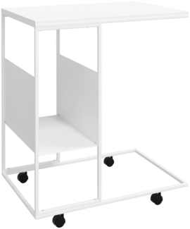 vidaXL Beistelltisch mit Rollen Weiß 55x36x63,5 cm Holzwerkstoff 343111