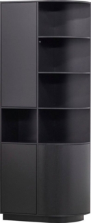 WOOOD Vitrine Finca mit modernem Push-to-Open-System, Breite 78 cm