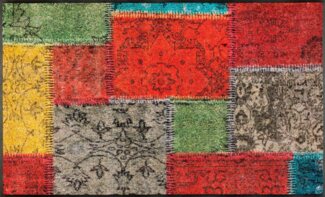 wash+dry by Kleen-Tex Läufer Vintage Patches, rechteckig, Höhe: 7 mm, Schmutzfangläufer, modernes Patchwork Design, rutschhemmend, waschbar