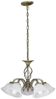 Rabalux Beckworth Pendelleuchte 5x E14 bronze, weißer Alabaster