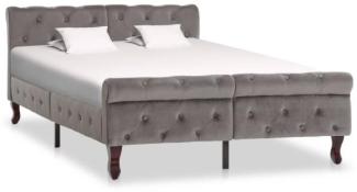 vidaXL Bettgestell Grau Samt 120 x 200 cm 288559