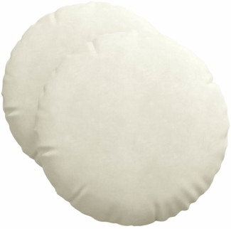 vidaXL Sitzkissen 2 Stück Creme Ø 50 x 19 cm Samt 42014183