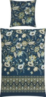 REDBEST Bettwäsche Bettwäsche, Mako-Satin, 2 teilig, Satin Blumen