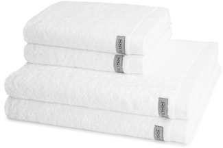 Ross Sinfonie 4 tlg. Frottier-Set - 2 X Handtuch (50 X 100cm) und 2 X Duschtuch (70 X 140cm) - 500 g/m2 - Weiß