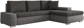 Mirjan24 'Orkan Mini' Ecksofa, mit Bettkasten und Schlaffunktion, Grau, 21 x 138 x 55 cm