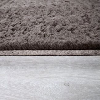 Paco Home Läufer Rabbit 780, rechteckig, Höhe: 26 mm, Kunstfell, Kaninchenfell-Haptik, ein echter Kuschelteppich, Uni-Farben