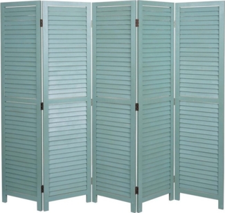 MCW Paravent MCW-C30-5, Fensterladenoptik, Vielseitig verwendbar, 5 Paneele
