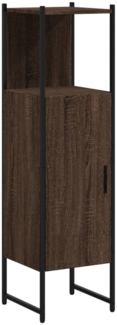 Badschrank, Badezimmerschrank Braun Eichen-Optik 33 x 33 x 120,5 cm Holzwerkstoff