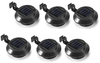 WILGOON Dachrinnenleuchten 3/6er LED Solarlicht Beleuchtung Wegeleuchte für Außen, LED fest integriert, Kaltweiß, LED Solarleuchten Garten Dachrinnenleuchte Zaunleuchte Aussen Licht