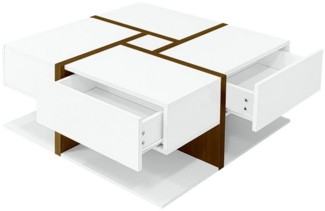 OKWISH Couchtisch Einzigartige Farbabstimmung (einzigartige Farbabstimmung und Liniendesign), Beistelltisch mit geometrische Design
