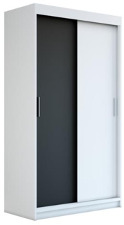 Schwebetürenschrank PAX 2-türig Schrank 120 cm (mit Spiegel) Farbe: Weiß , schwarz
