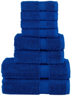 vidaXL 8 tlg. Premium-Handtuch-Set SOLUND Blau 600 g/m² 137538