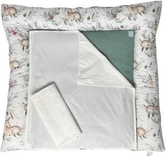 Stoff Wickelauflage Reh 70x75 cm, Waffelpikee khaki