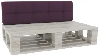 Gutekissen® Palettenkissen Gesteppte Kissen mit Knöpfen, Palettenauflagen Sitzkissen Rückenlehne Gesteppt PFG (Rückenlehne 120x60, Violett)