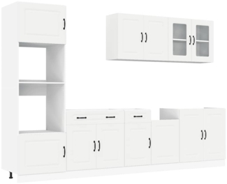 vidaXL 7-tlg. Küchenschrank-Set Kalmar Weiß Holzwerkstoff 3314731