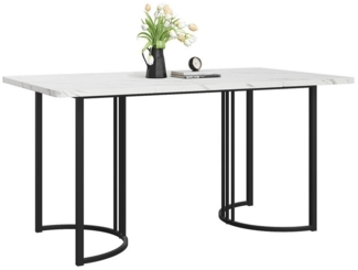 MODFU Esstisch Küchentisch Rechteckiger Esstisch, mit Metallbeinen für Esszimmer Wohnzimmer