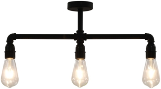 vidaXL Deckenleuchte Schwarz 3 x E27-Fassungen 281628