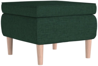 vidaXL Hocker mit Holzbeinen Dunkelgrün Stoff [329452]