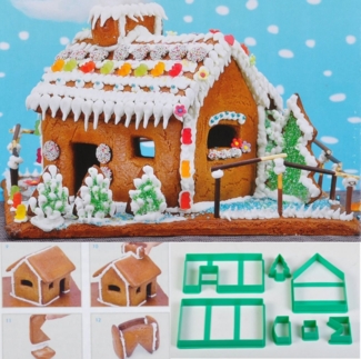 STÄDTER Backform 7 tlg. Ausstech-Formen-Set Lebkuchen-Haus Motivhaus Hexenhaus Deko, (7-tlg)