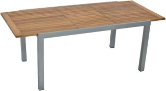 Ausziehtisch 150 (200) x 90 cm, silber/natur
