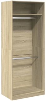 vidaXL Kleiderschrank Sonoma-Eiche 80x50x200 cm Holzwerkstoff 3307794