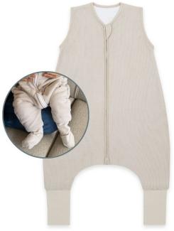 emma & noah Babyschlafsack Baby Schlafsack mit umschlagbaren Füßen 2.5 TOG, Bio-Baumwolle