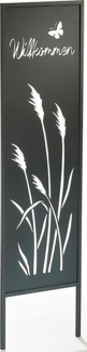 Kobolo Gartenstecker Dekostecker Gartentafel - WILLKOMMEN - 30x93 cm (aus Metall)