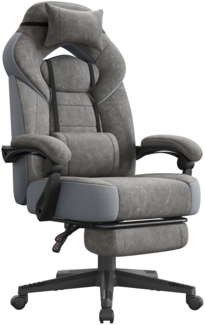 SONGMICS Gaming-Stuhl, Bürostuhl, Computerstuhl, ergonomisches Design, mit Fußstütze, verstellbares Kopfkissen