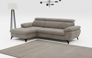 COTTA Ecksofa Hudson L-Form, inkl. verstellbare Kopfstützen, wählbar mit Bettfunktion und Stauraum