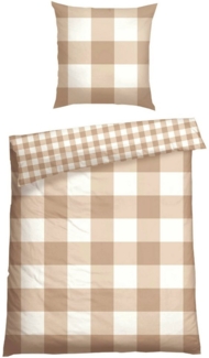 Schiesser Bettwäscheset Melvin - Renforcé - 2-teilig - 135 x 200 cm - Sand