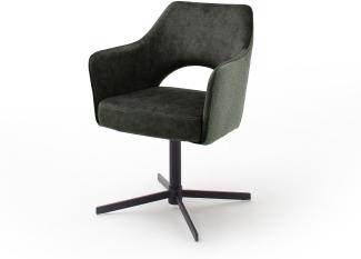 Esszimmerstuhl >Viannos< (2-er Set) in Olive aus Metall - 64x85x61cm (BxHxT)