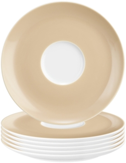 Seltmann Weiden Liberty Pure Colors Kombiuntertasse ø 16 cm 6er Set - Dusty Beige