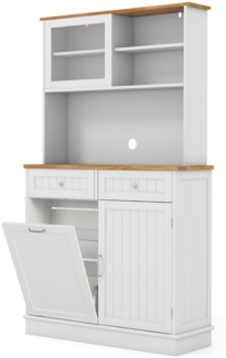 Doppeltüriger Küchenschrank mit Aufsatz Freistehender Müllschrank Kippschrank Buffet