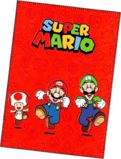 Wohndecke Super Mario Fleecedecke Kuscheldecke 100 x 140 cm, KK