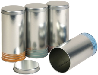 Xavax Kaffeedose 4x Kaffeepaddose Vorratsdose Paddose Metall, Metall, (Spar-Set, 4-tlg, 4er Set), für je 20x Senseo Tchibo Kaffeepads Dose Pad Box Spender Metalldose