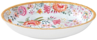 EasyLife Salatschüssel Osaka, Melamin, Spülmaschinengeeignet, Mehrfarbig, Motiv: Blumen