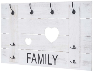 MCW Garderobenpaneel MCW-C89F, Shabby-Look, 4 große und 4 kleine Haken