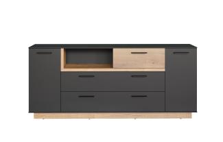 Sideboard Synnax in grau und Eiche Evoke 187 cm